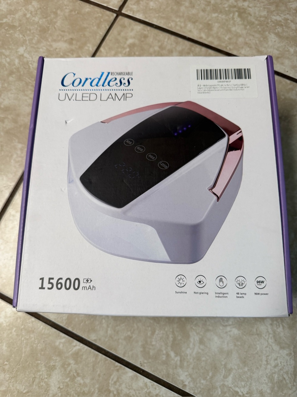 Cordless UV/LED Nail Lamp - Red & Gold